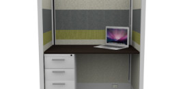 Tiled Call Center Cubicles 67″ With File