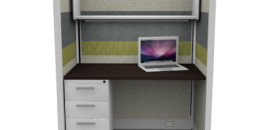 Tiled Call Center Cubicles 67″ File / Shelf