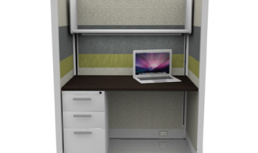 Tiled Call Center Cubicles 67″ File / Shelf