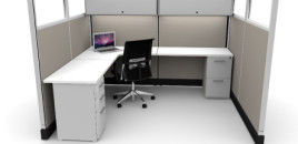 Budget 6X8 Cubicles with Files / Bins / Glass
